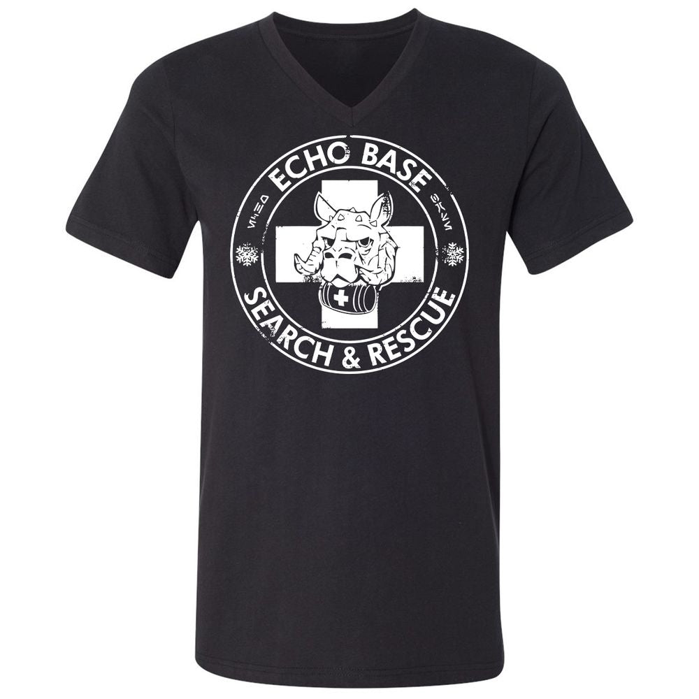 Unisex V-Neck T-Shirt - 3XMZRWMU - Black - 1