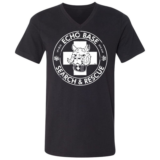 Unisex V-Neck T-Shirt - 3XMZRWMU - Black - 1