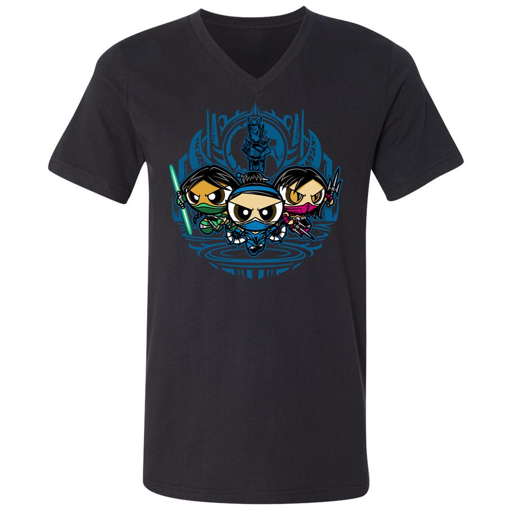 Unisex V-Neck T-Shirt - 1RF4BJFW - Black - 1