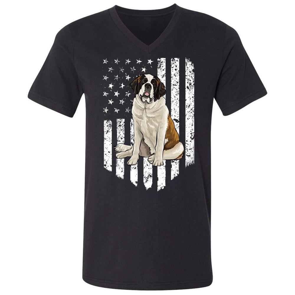 Unisex V-Neck T-Shirt - JVWBP7RT - Black - 1