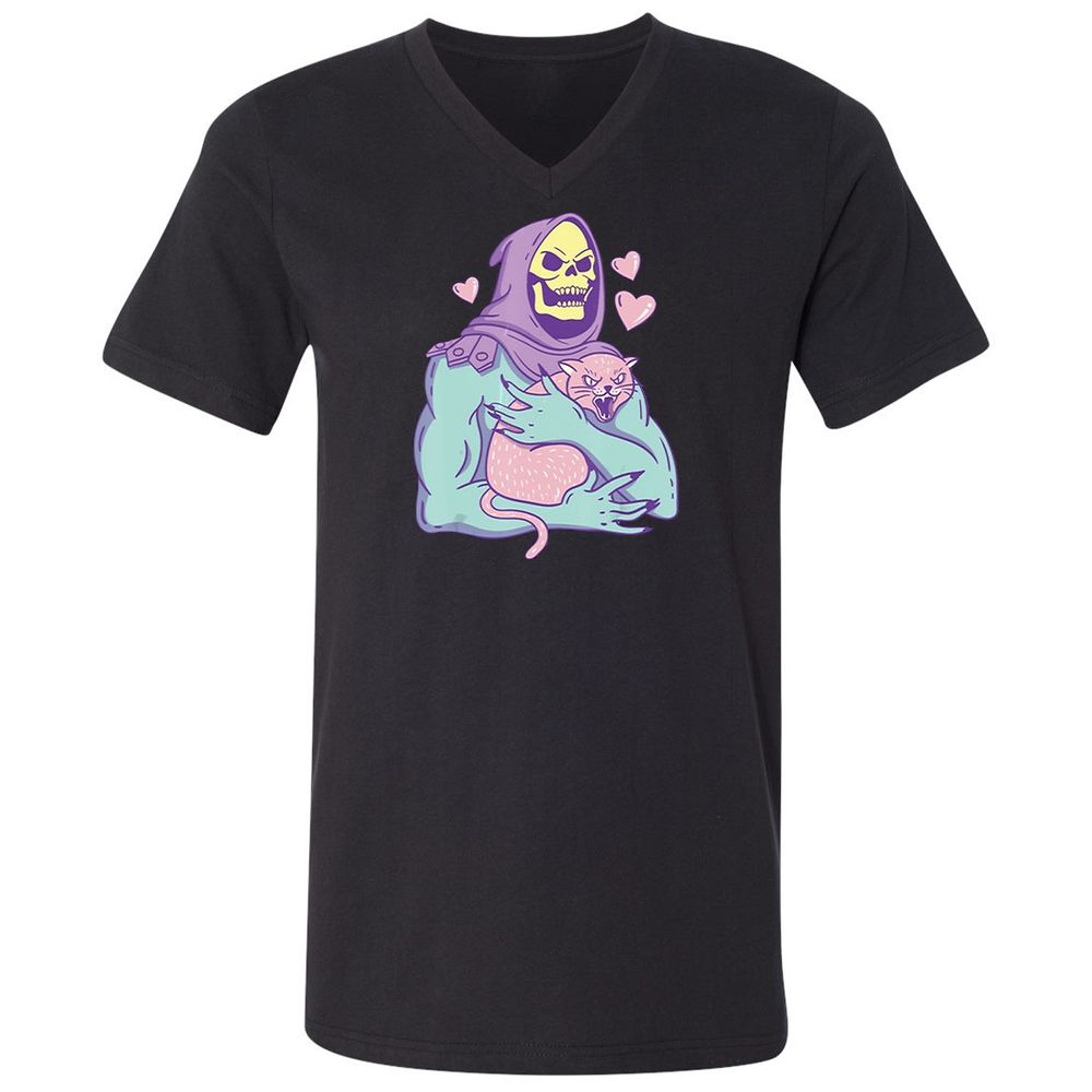 Unisex V-Neck T-Shirt - A3GSBGDK - Black - 1