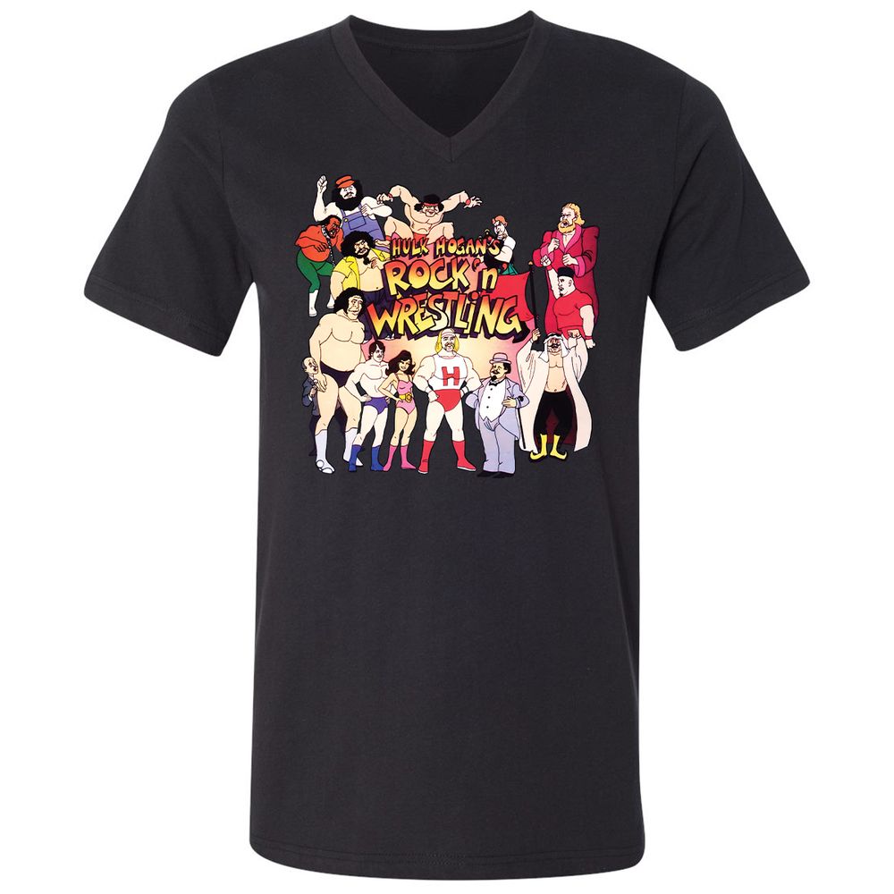 Unisex V-Neck T-Shirt - KF4R6KFH - Black - 1
