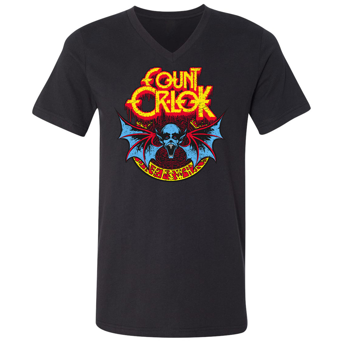 Unisex V-Neck T-Shirt - YWQ2NFPK - Black - 1