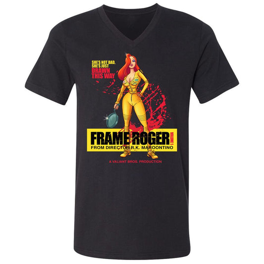 Unisex V-Neck T-Shirt - VSM39GR3 - Black - 1