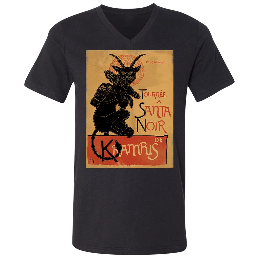 Unisex V-Neck T-Shirt - XCNXRMB9 - Black - 1