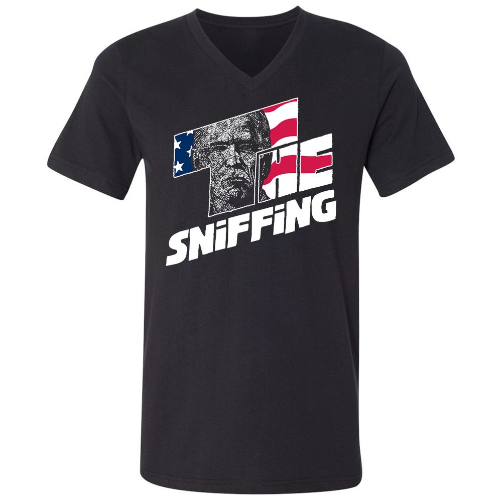 Unisex V-Neck T-Shirt - F8DRH4VS - Black - 1