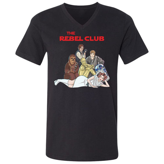 Unisex V-Neck T-Shirt - L9E5HNHR - Black - 1