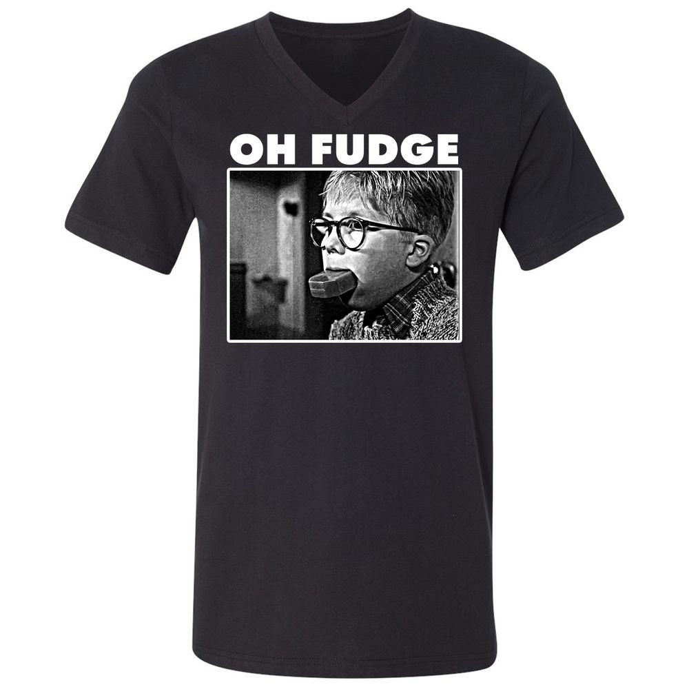 Unisex V-Neck T-Shirt - CSLE968Y - Black - 1