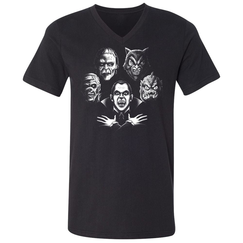 Unisex V-Neck T-Shirt - ZGGTQL7Q - Black - 1