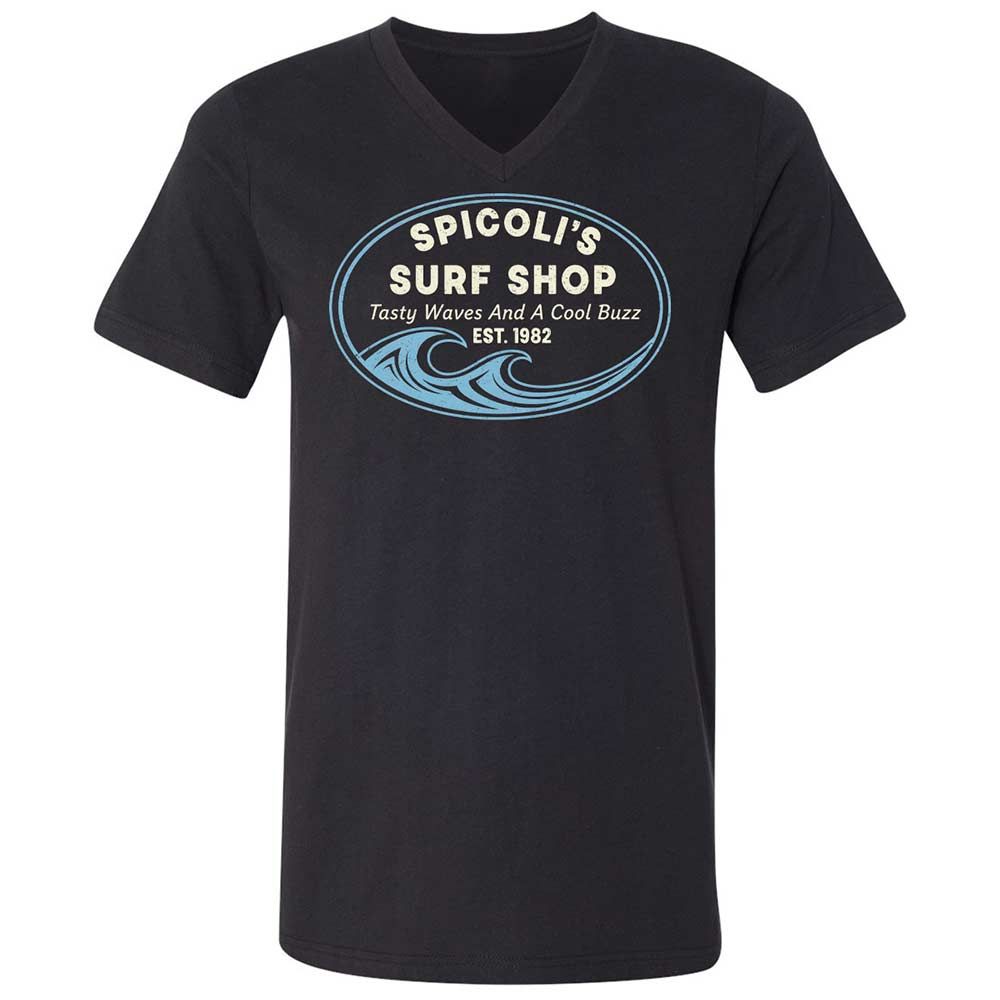 Unisex V-Neck T-Shirt - CV9UFMQT - Black - 1