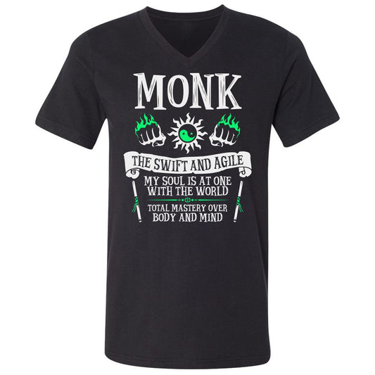 Unisex V-Neck T-Shirt - QE2W3AGY - Black - 1