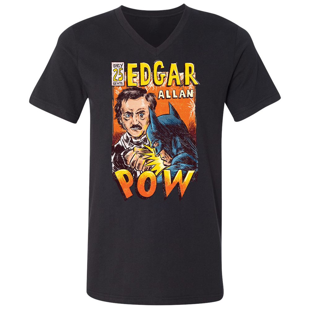 Unisex V-Neck T-Shirt - N1PQFWY8 - Black - 1