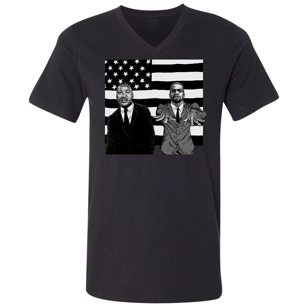 Unisex V-Neck T-Shirt - AVUN24JG - Black - 1