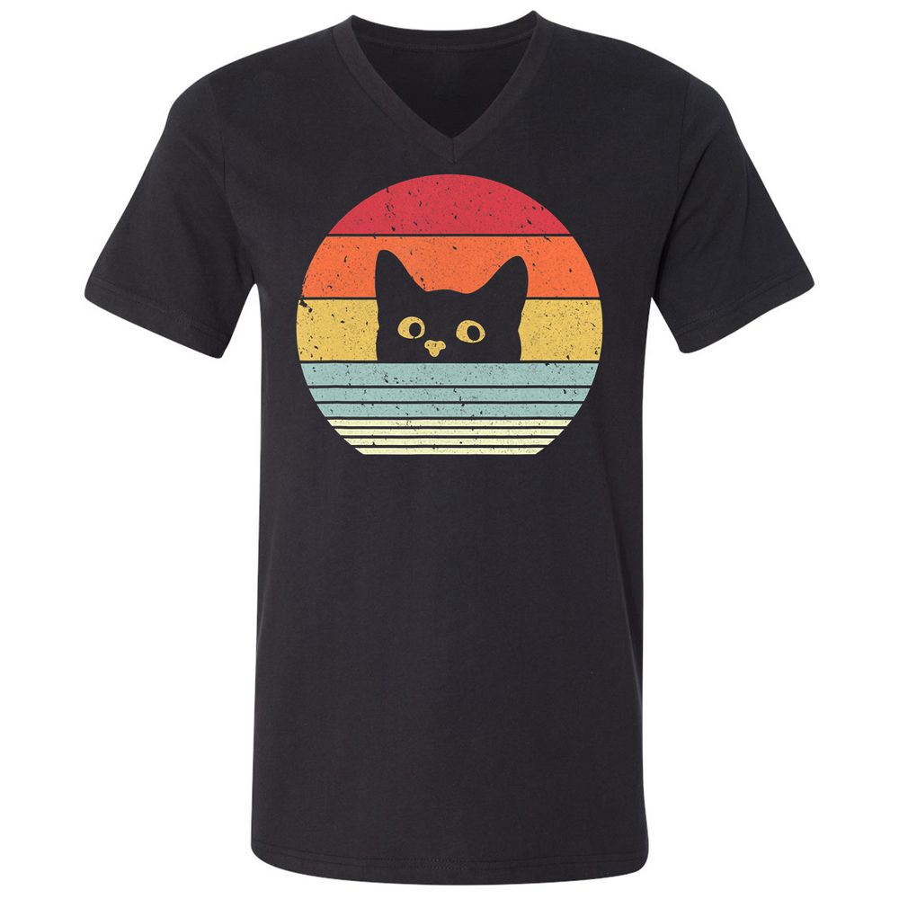 Unisex V-Neck T-Shirt - 28C9JHL5 - Black - 1