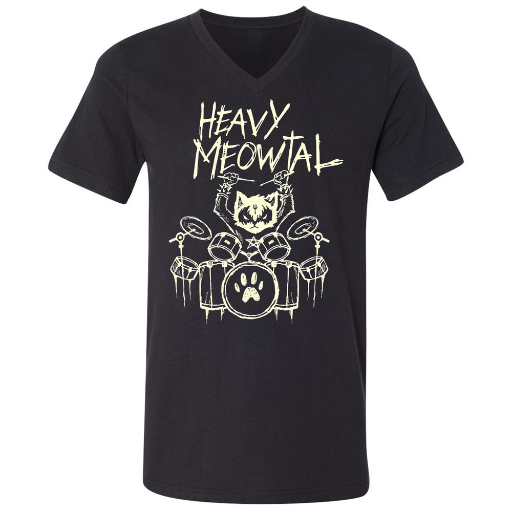 Unisex V-Neck T-Shirt - RU8Q6WCU - Black - 1