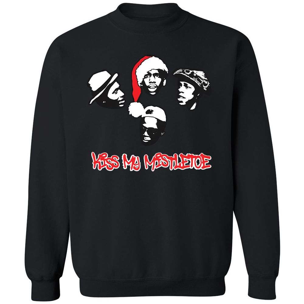 Kiss My Mistletoe Xmas Rap - Black - 1