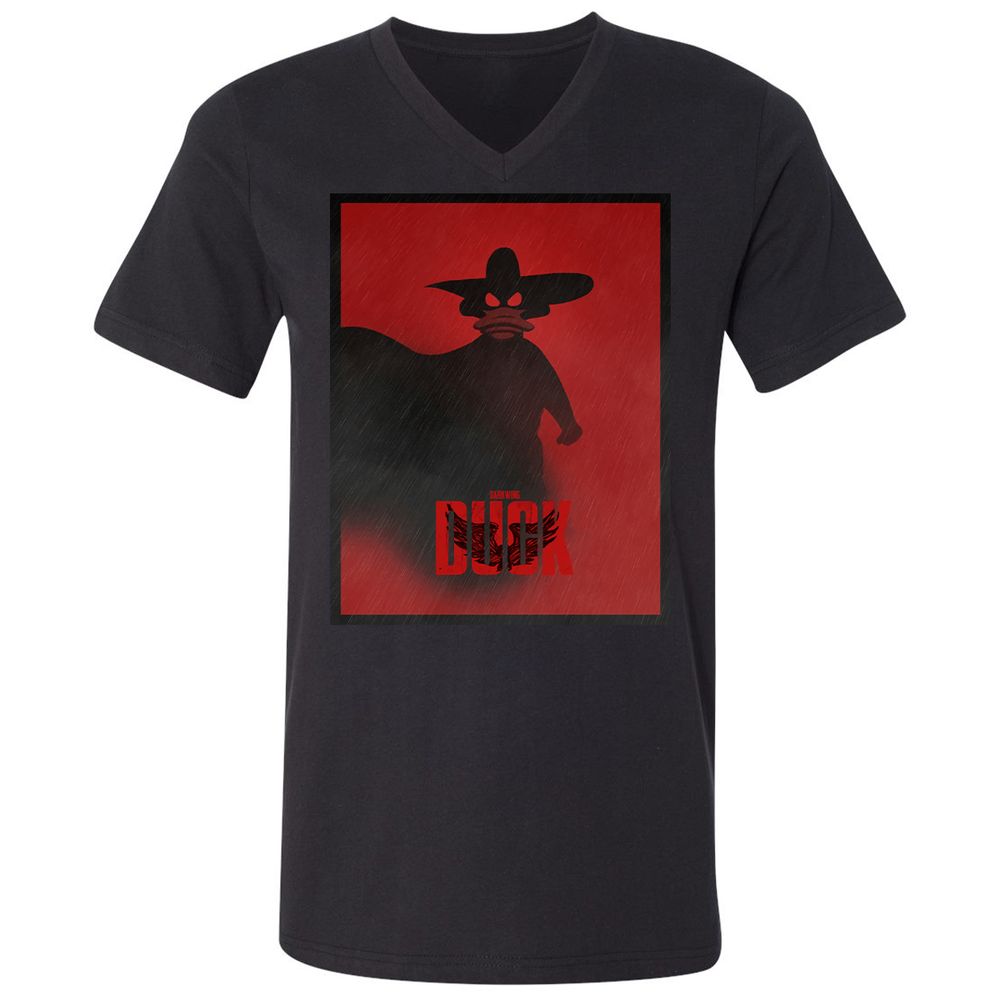 Unisex V-Neck T-Shirt - A44R8QRT - Black - 1