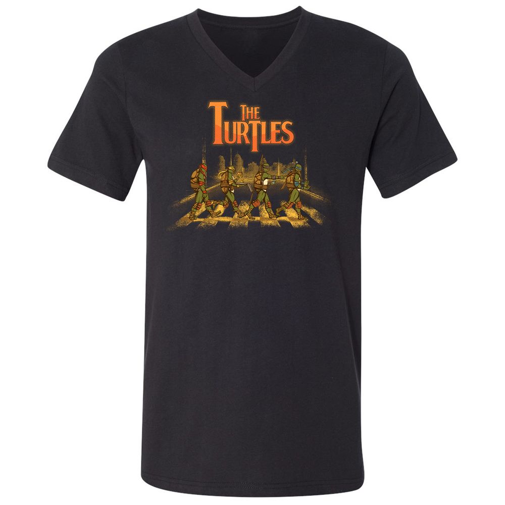 Unisex V-Neck T-Shirt - 4Q5FF1MT - Black - 1