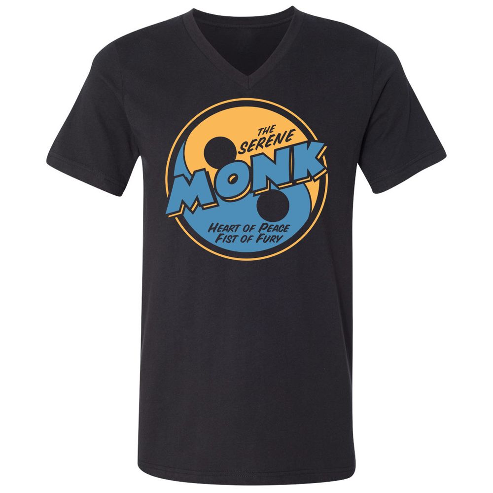 Unisex V-Neck T-Shirt - BKP4ZZKN - Black - 1