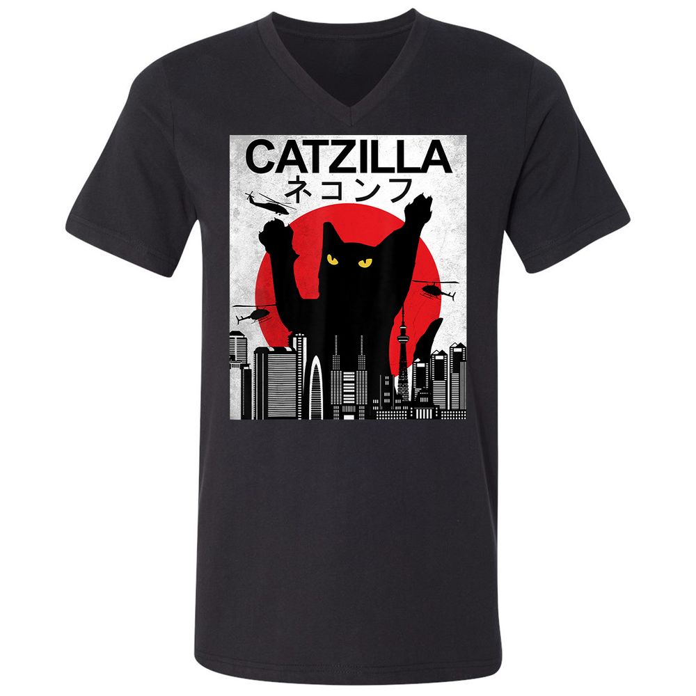 Unisex V-Neck T-Shirt - 2BFVWVVV - Black - 1