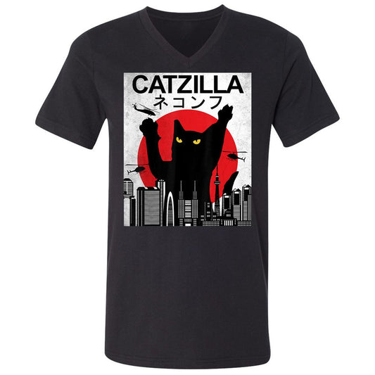 Unisex V-Neck T-Shirt - 2BFVWVVV - Black - 1