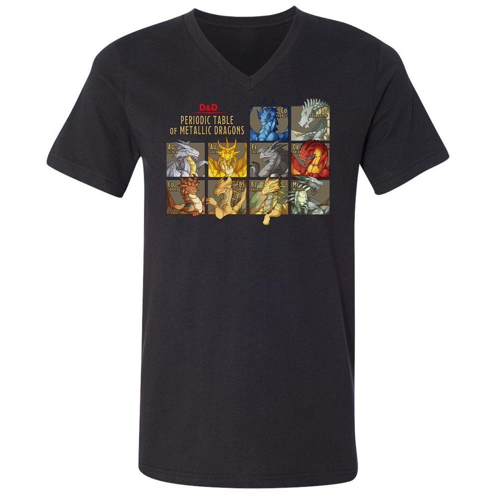 Unisex V-Neck T-Shirt - Y9289P9H - Black - 1