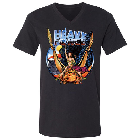 Unisex V-Neck T-Shirt - C8TF8832 - Black - 1