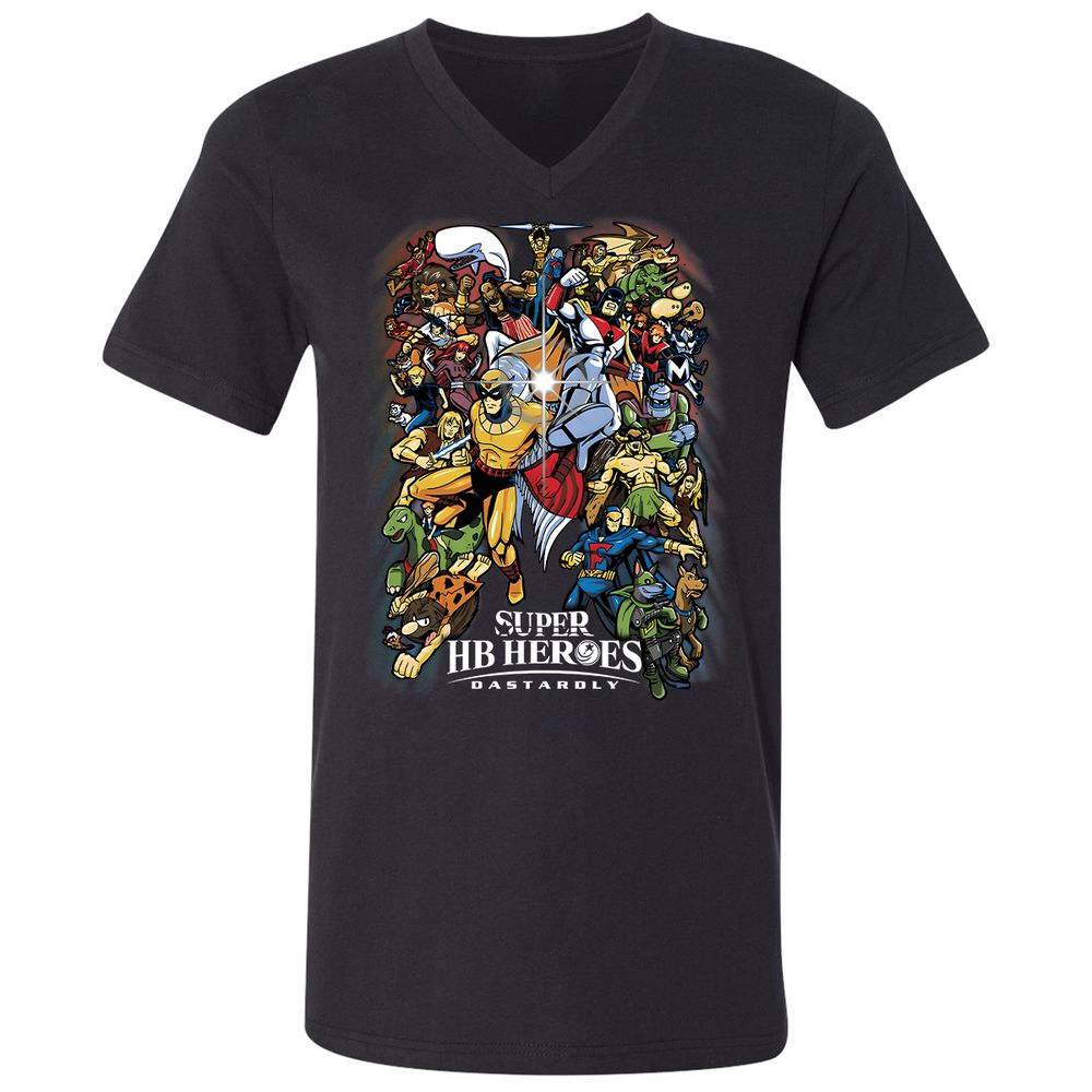 Unisex V-Neck T-Shirt - YU1ZV3D4 - Black - 1