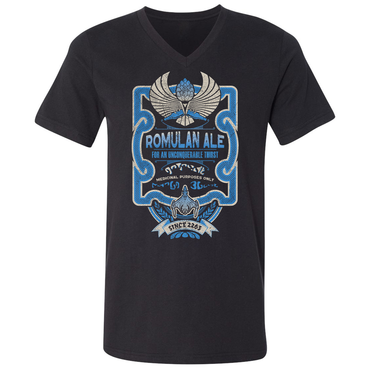 Unisex V-Neck T-Shirt - R5HQYUBM - Black - 1