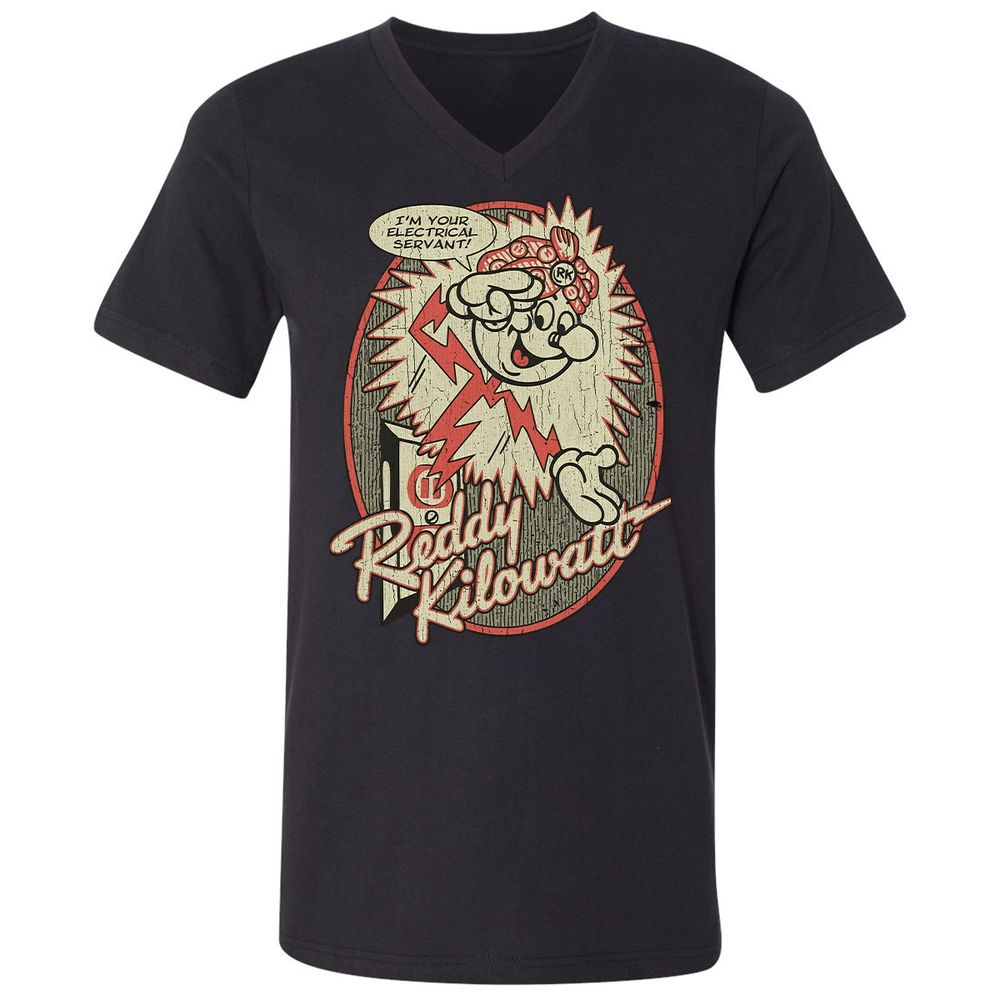 Unisex V-Neck T-Shirt - 8T6FPWTG - Black - 1