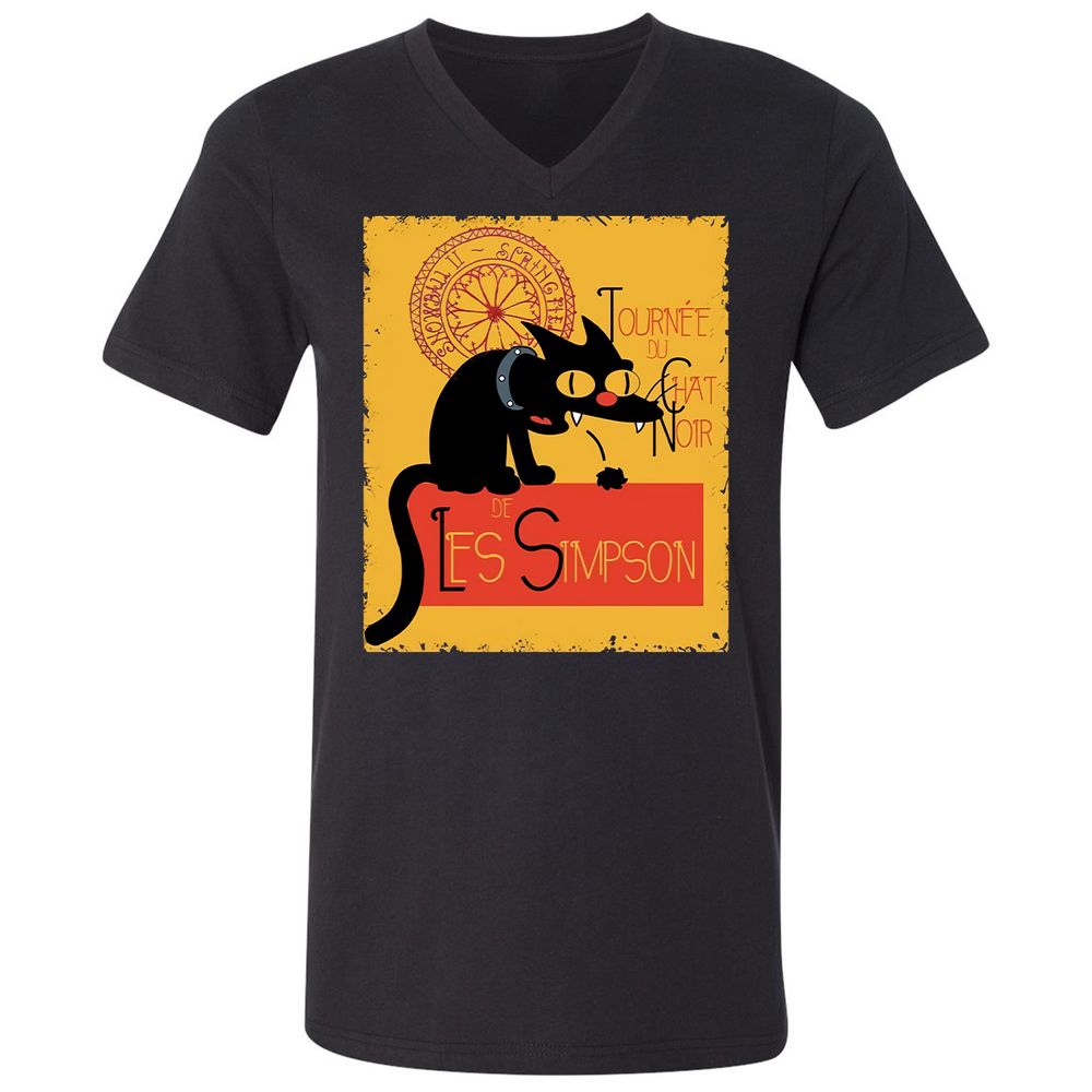 Unisex V-Neck T-Shirt - VRGRUTTG - Black - 1