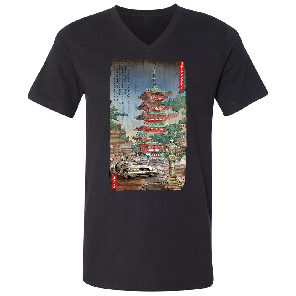 Unisex V-Neck T-Shirt - EDLBJANP - Black - 1