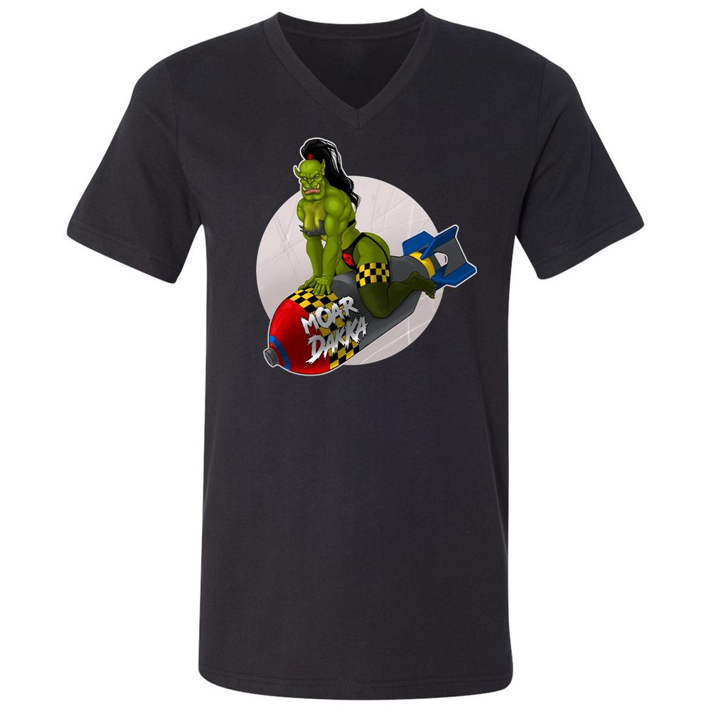 Unisex V-Neck T-Shirt - 6PQUFJDA - Black - 1