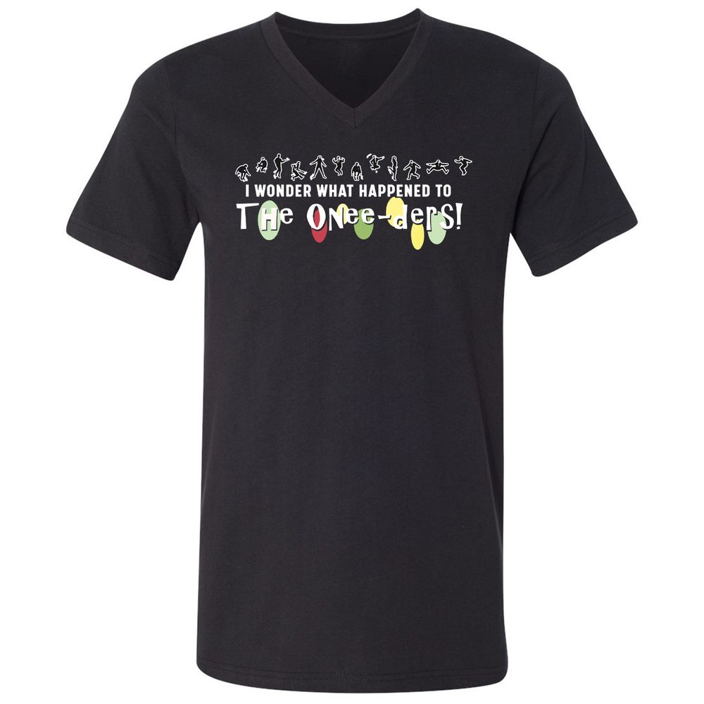Unisex V-Neck T-Shirt - 7DXAUWNS - Black - 1
