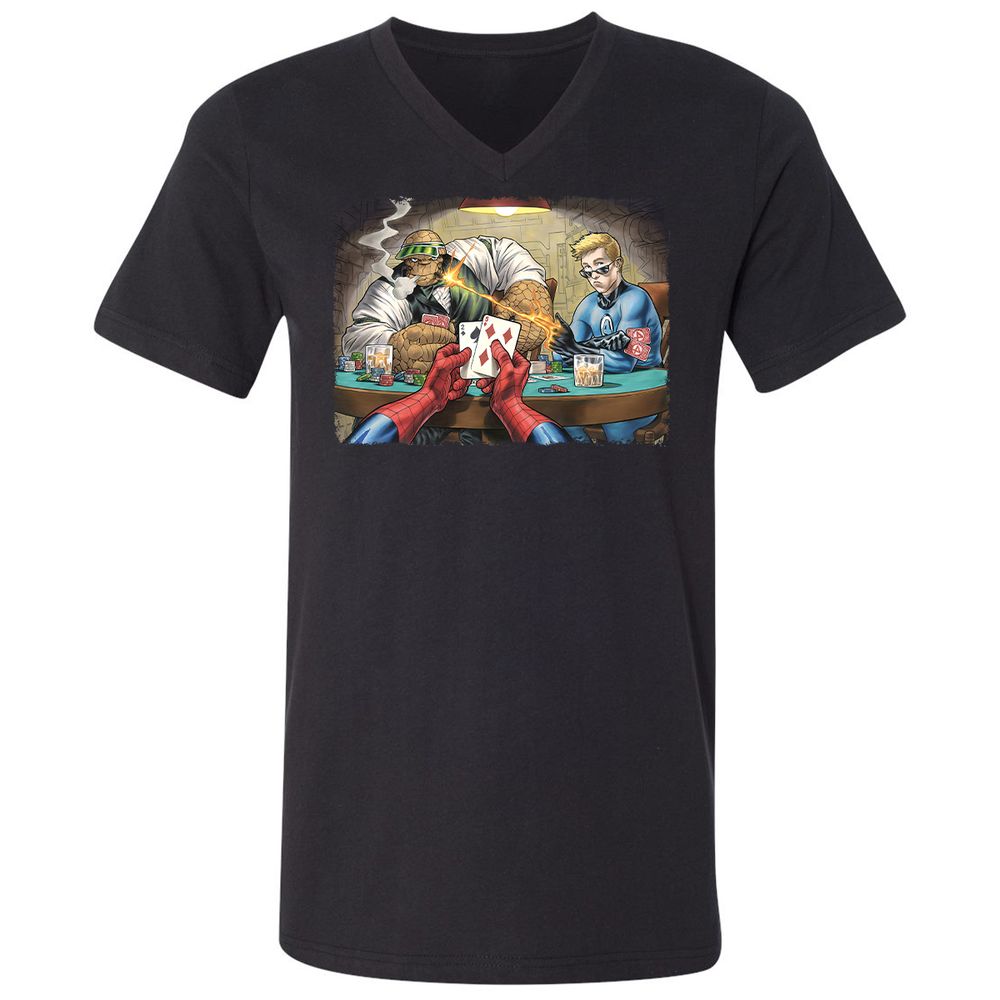 Unisex V-Neck T-Shirt - W23GM9MF - Black - 1