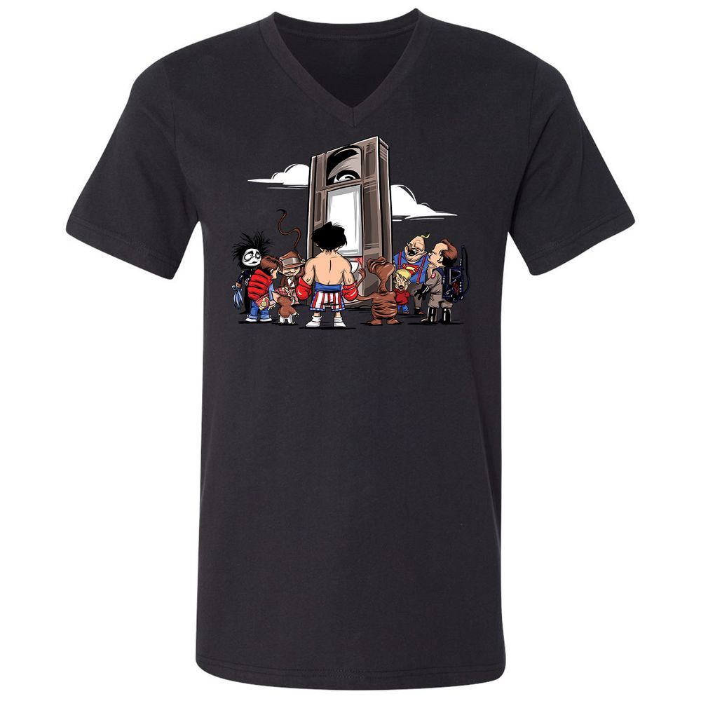 Unisex V-Neck T-Shirt - AN7LFMPE - Black - 1