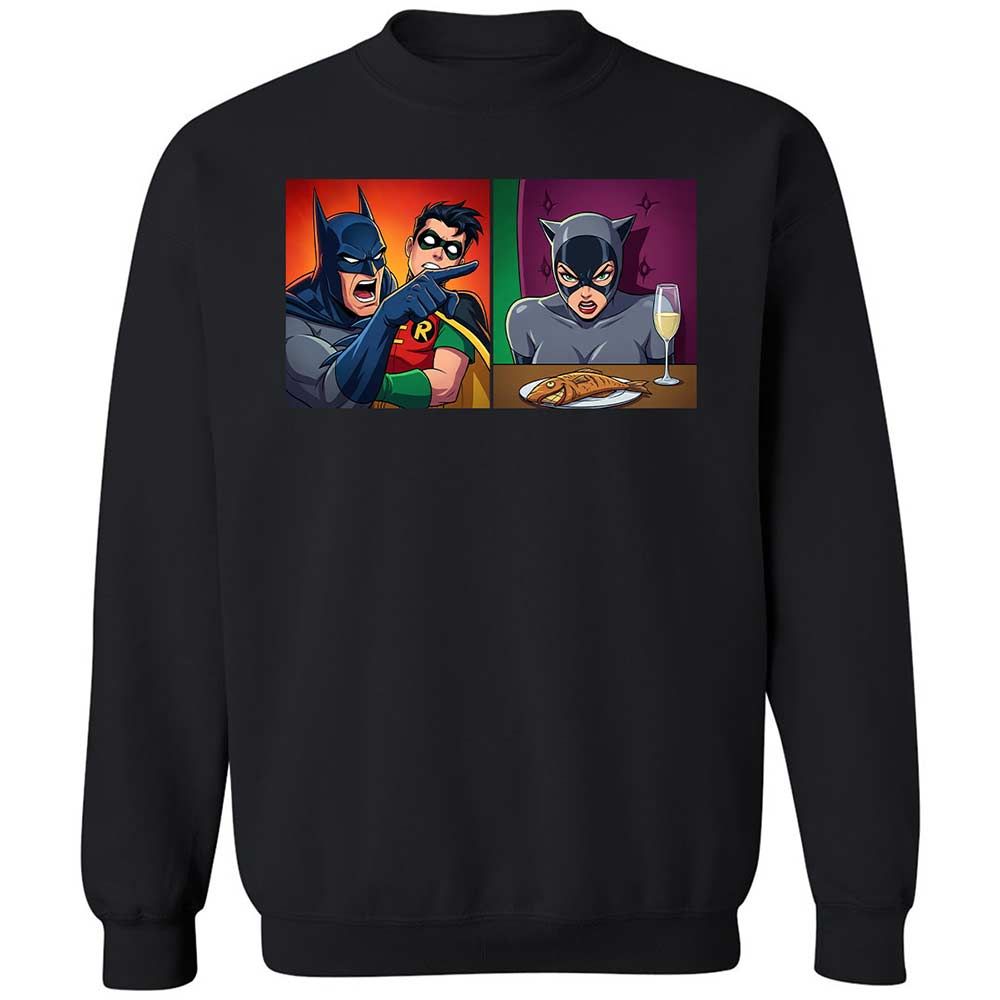 Bat Yelling at Catwoman - Black - 1