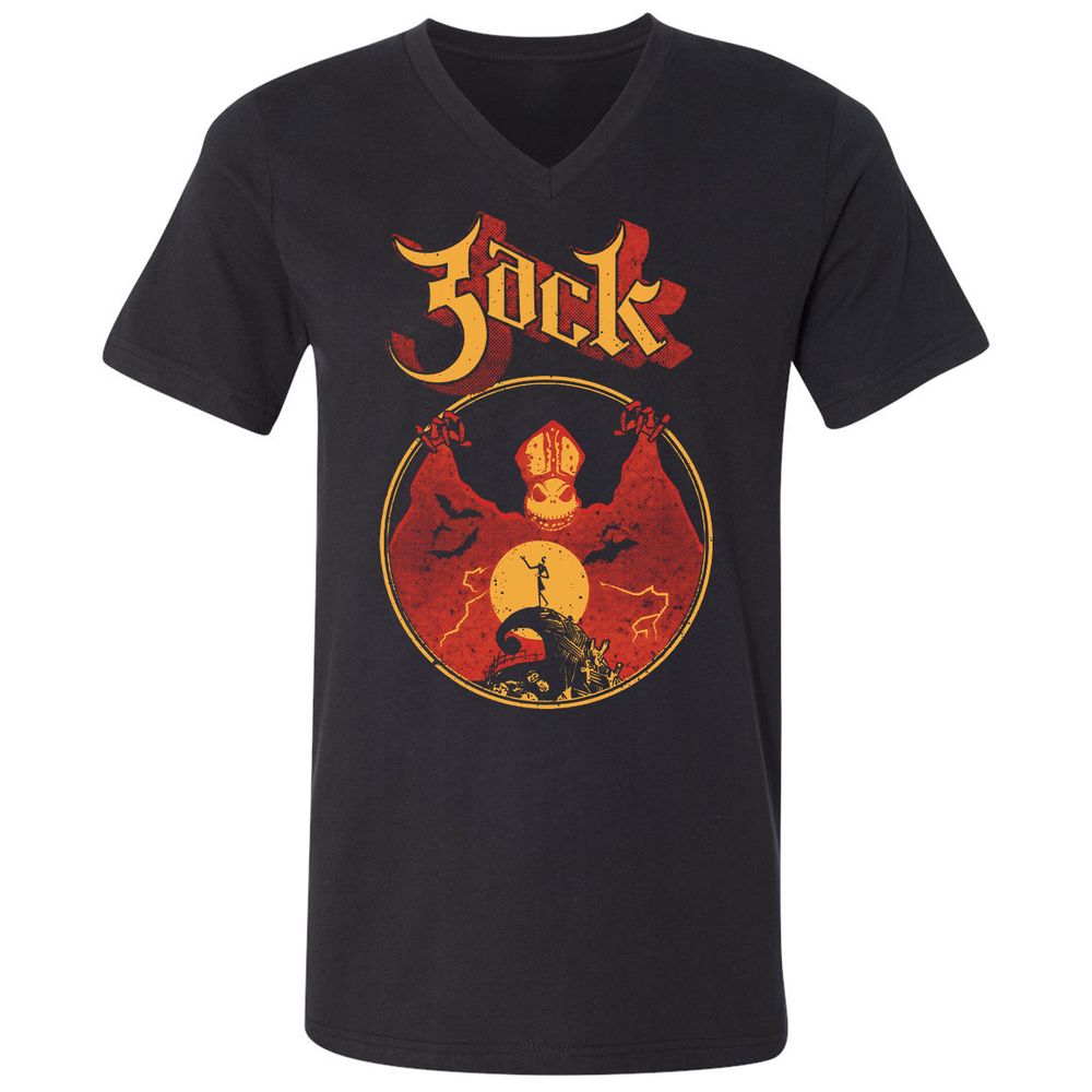 Unisex V-Neck T-Shirt - HVKTDFCN - Black - 1