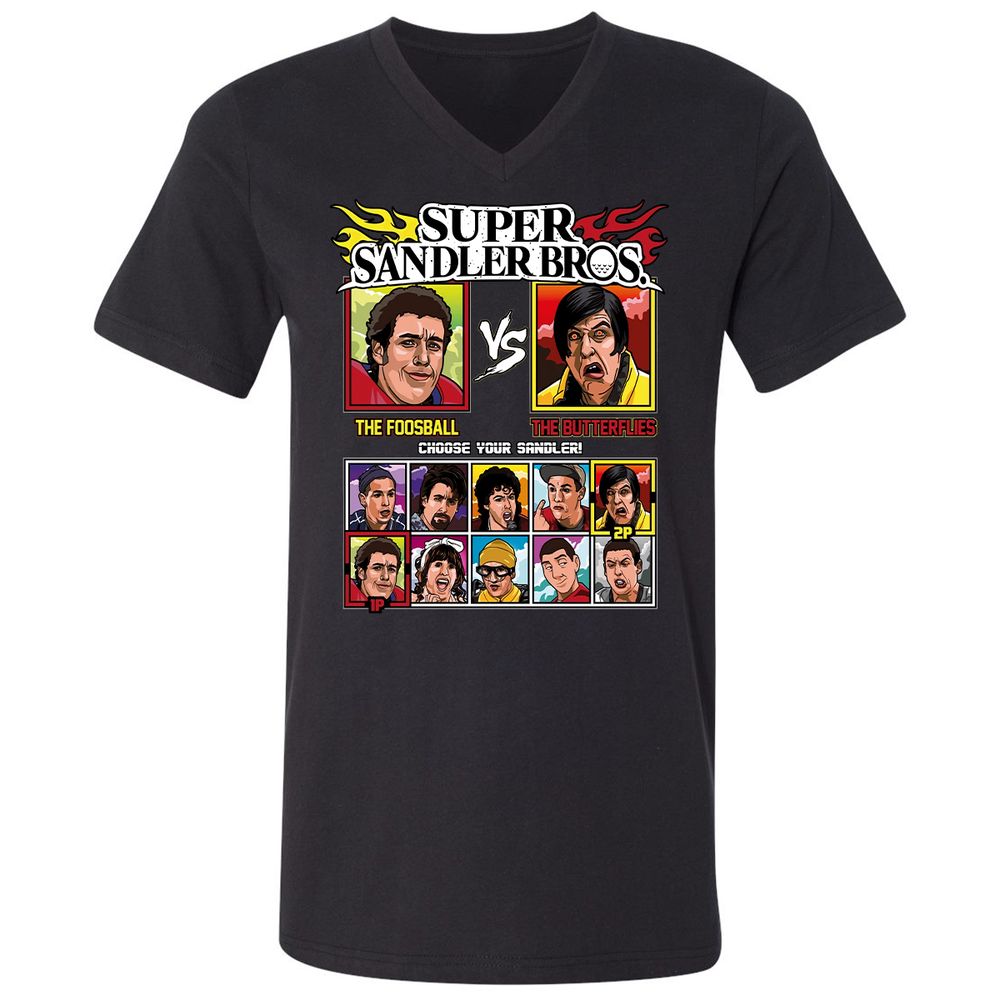 Unisex V-Neck T-Shirt - QDW3T4DG - Black - 1