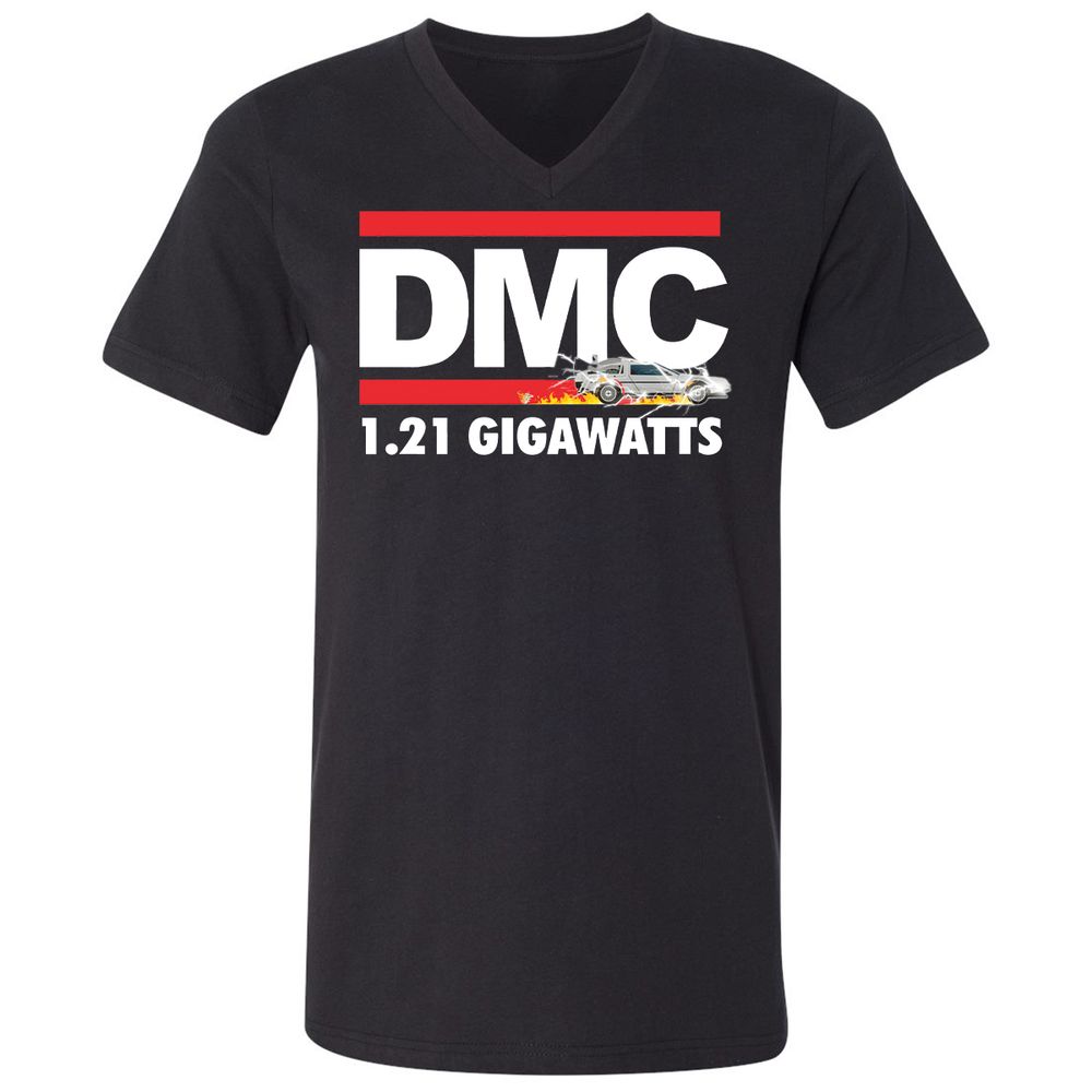 Unisex V-Neck T-Shirt - JYQAJEDK - Black - 1