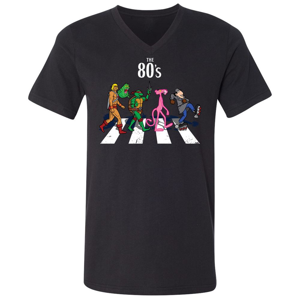 Unisex V-Neck T-Shirt - 42UGYXSZ - Black - 1