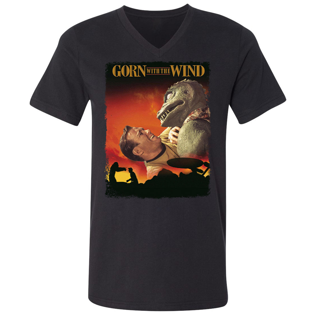 Unisex V-Neck T-Shirt - ASV5TAAZ - Black - 1