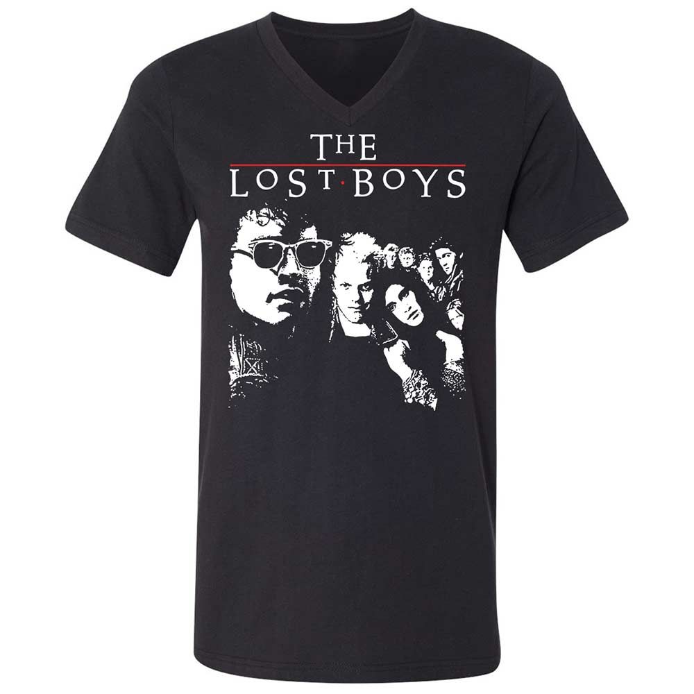 Unisex V-Neck T-Shirt - 187PTJEQ - Black - 1