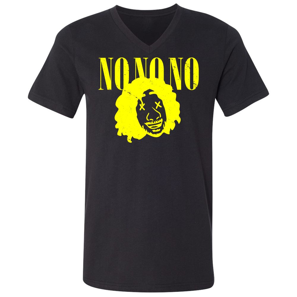 Unisex V-Neck T-Shirt - KUMC9B4Q - Black - 1