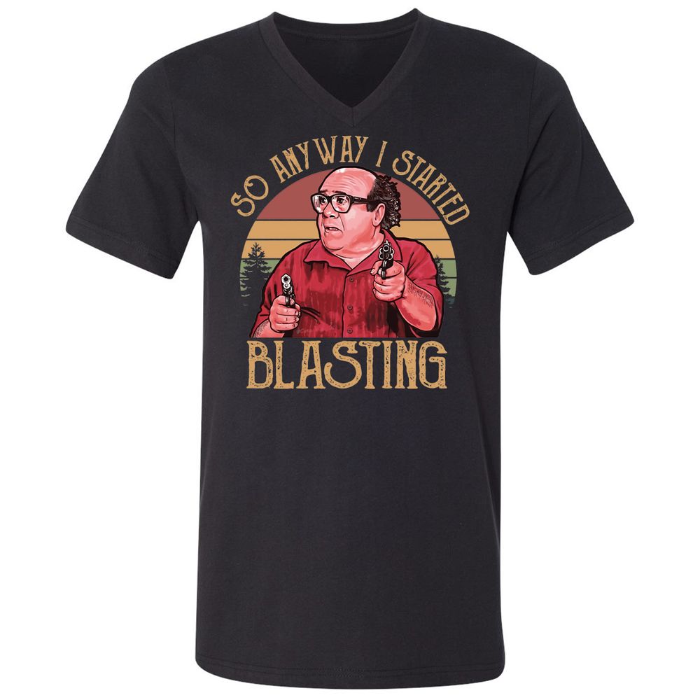 Unisex V-Neck T-Shirt - GW1T7WXJ - Black - 1