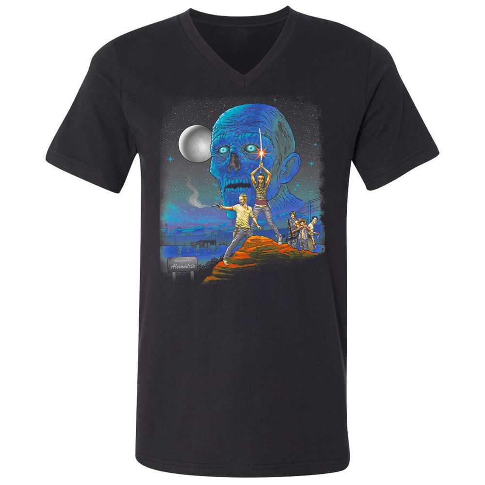 Unisex V-Neck T-Shirt - UL8U8CFB - Black - 1