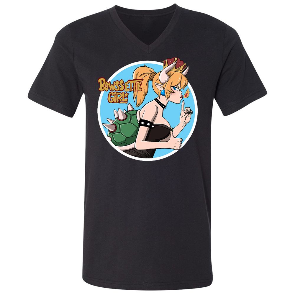 Unisex V-Neck T-Shirt - CZNTBE2B - Black - 1