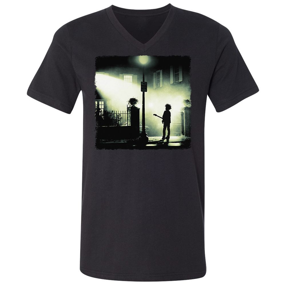 Unisex V-Neck T-Shirt - HYX4YM3F - Black - 1