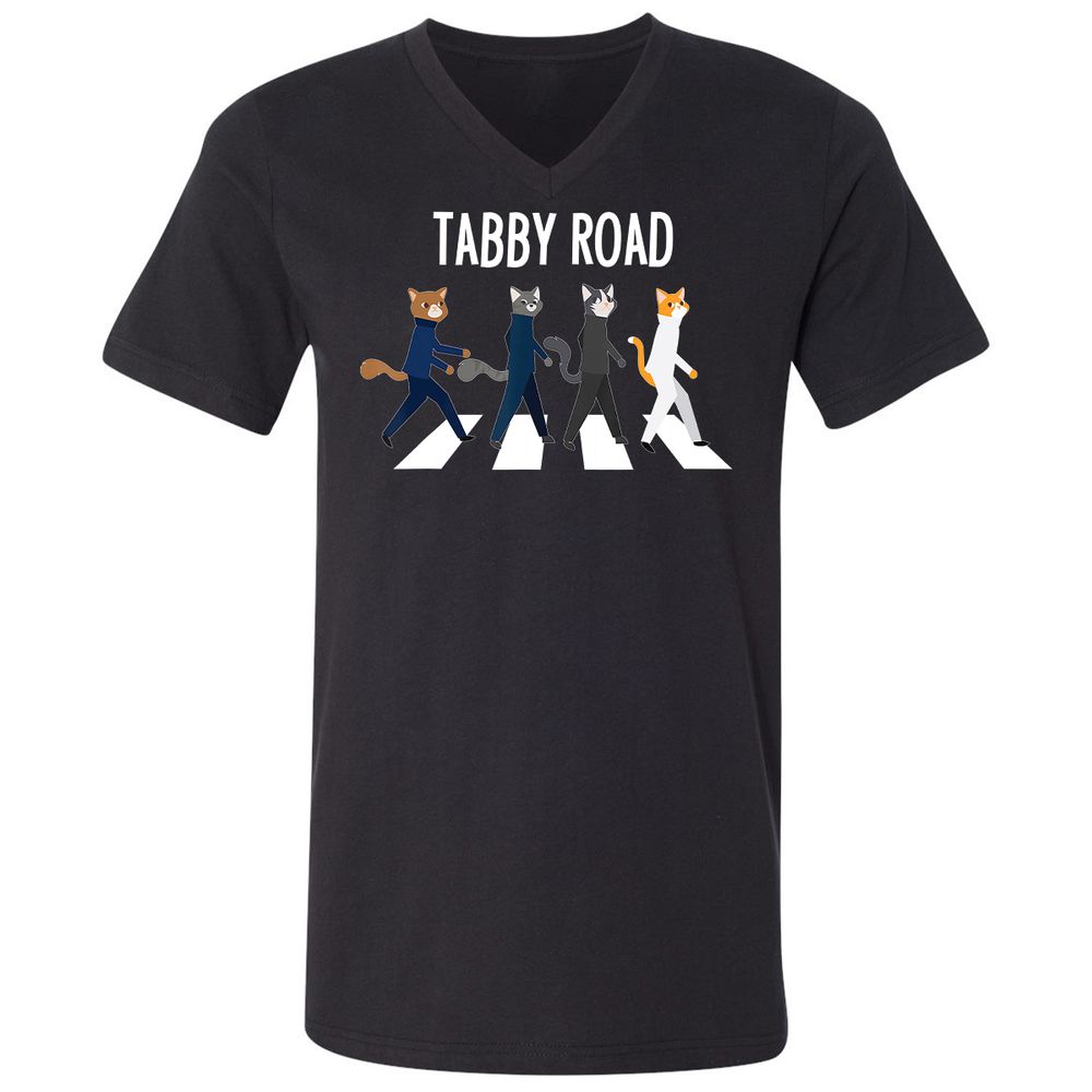 Unisex V-Neck T-Shirt - VYXQFX4R - Black - 1