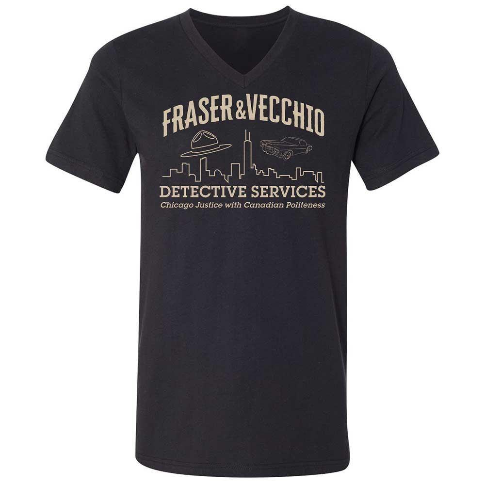Unisex V-Neck T-Shirt - 6P42WTCT - Black - 1